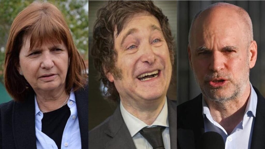 Bullrich, Larreta y Milei cara a cara en La Rural