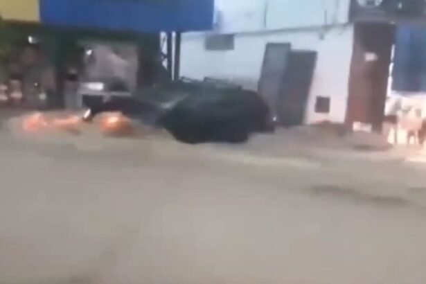 Furioso temporal inunda Santa Rosa de Calamuchita