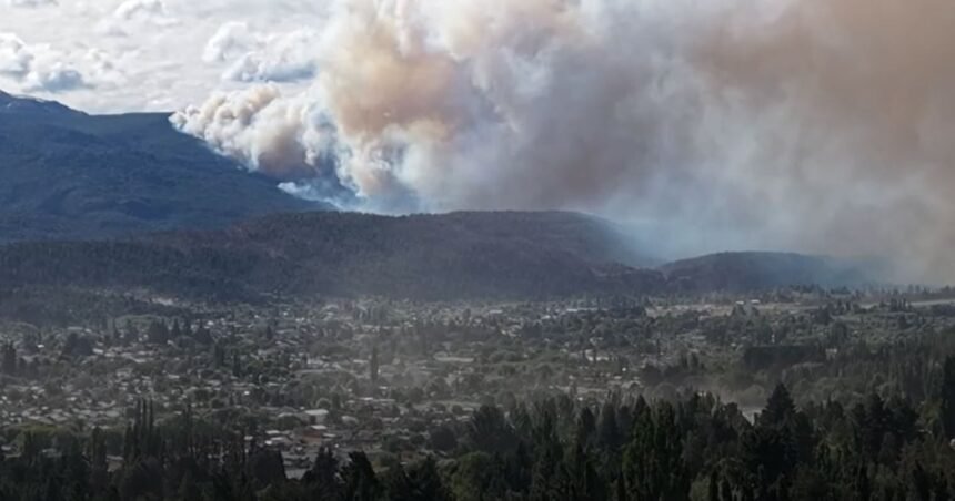 Fuego en El Bolsón: caos y evacuaciones urgentes