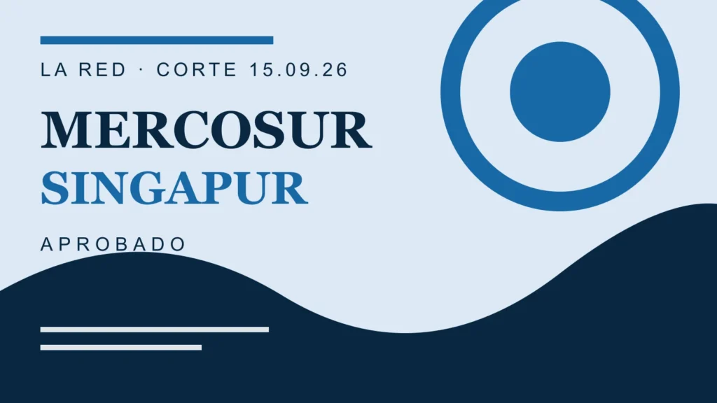 Portada editorial de Argentina aprobó el acuerdo Mercosur–Singapur, pero la apertura comercial todavía no entró en vigor.