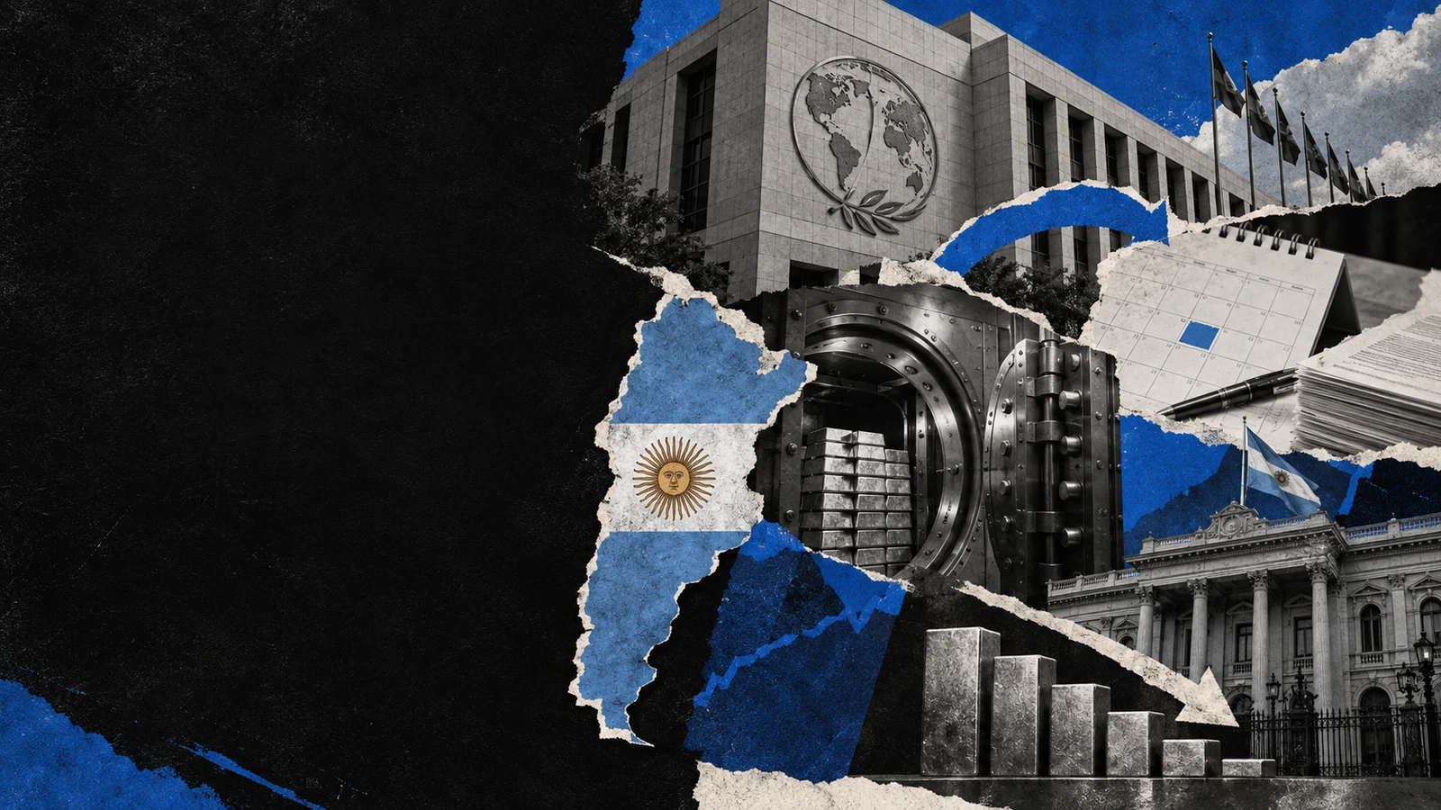 Collage editorial de Argentina debe pagar DEG 583,3 millones al FMI: cómo se verá en las reservas.