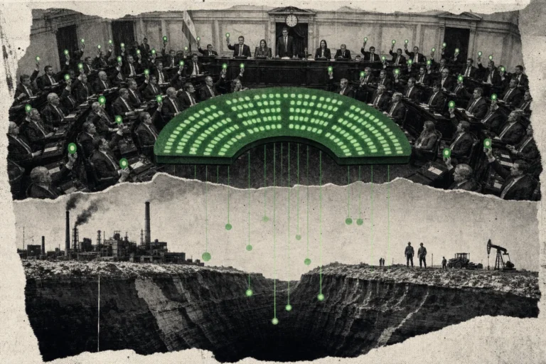 Collage conceptual sobre representación y organización política. No representa el plenario todavía pendiente.