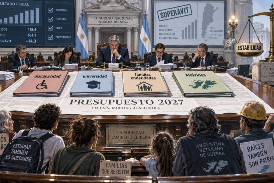 Debate del Presupuesto 2027 entre estabilidad fiscal y demandas sociales