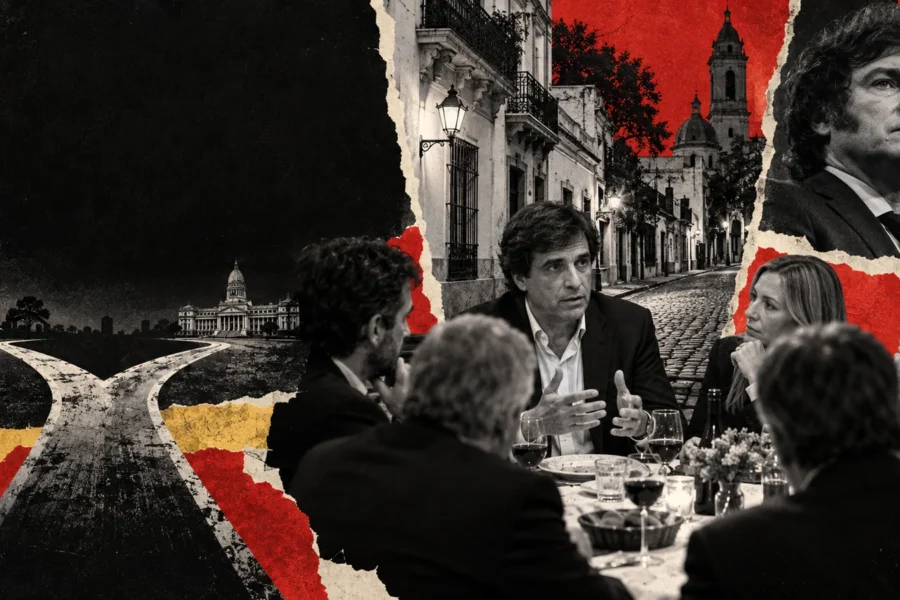 Collage editorial de Lacunza reunió al PRO en San Telmo y abrió una candidatura propia frente a Milei.