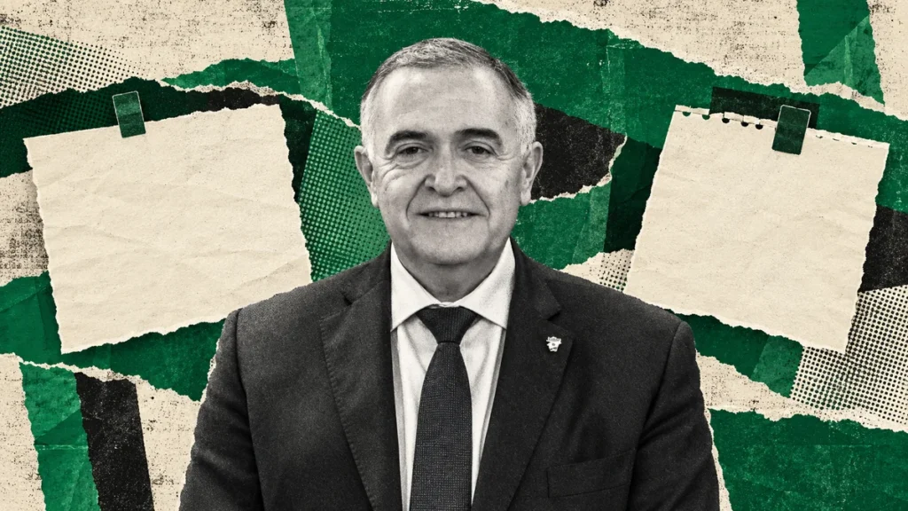 Jaldo de archivo en collage conceptual verde: autonomía provincial y disputa por la conducción del PJ tucumano