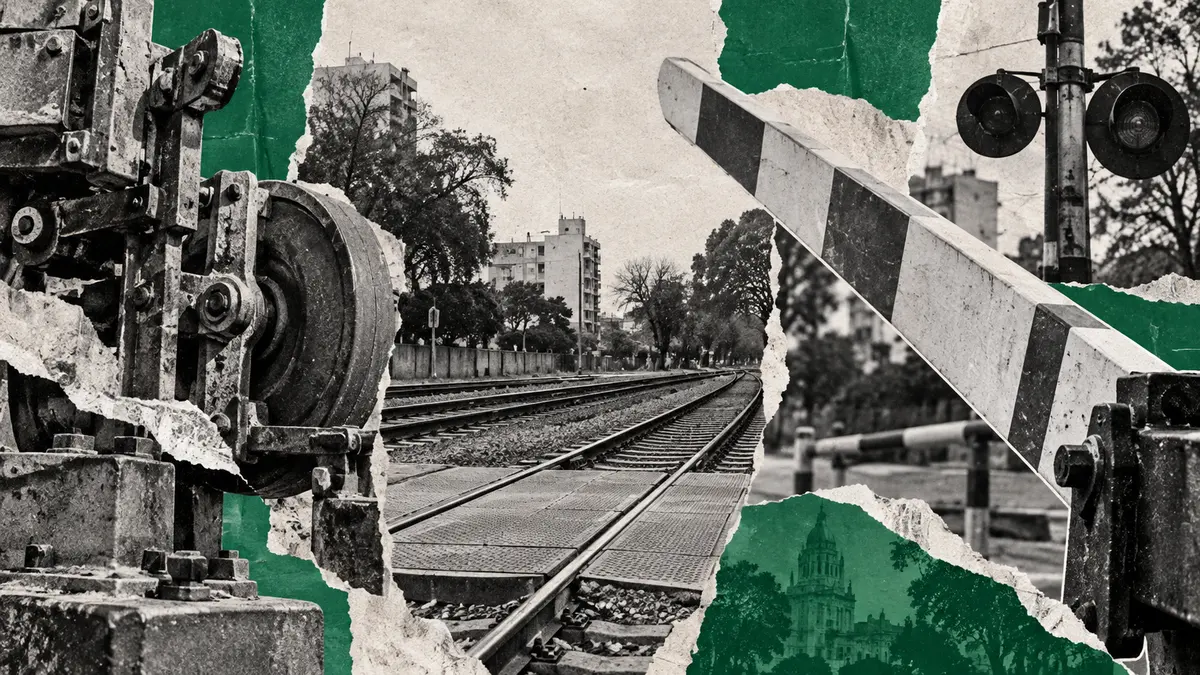 Collage conceptual de ciudad / transporte, sin protagonistas personales inventados.