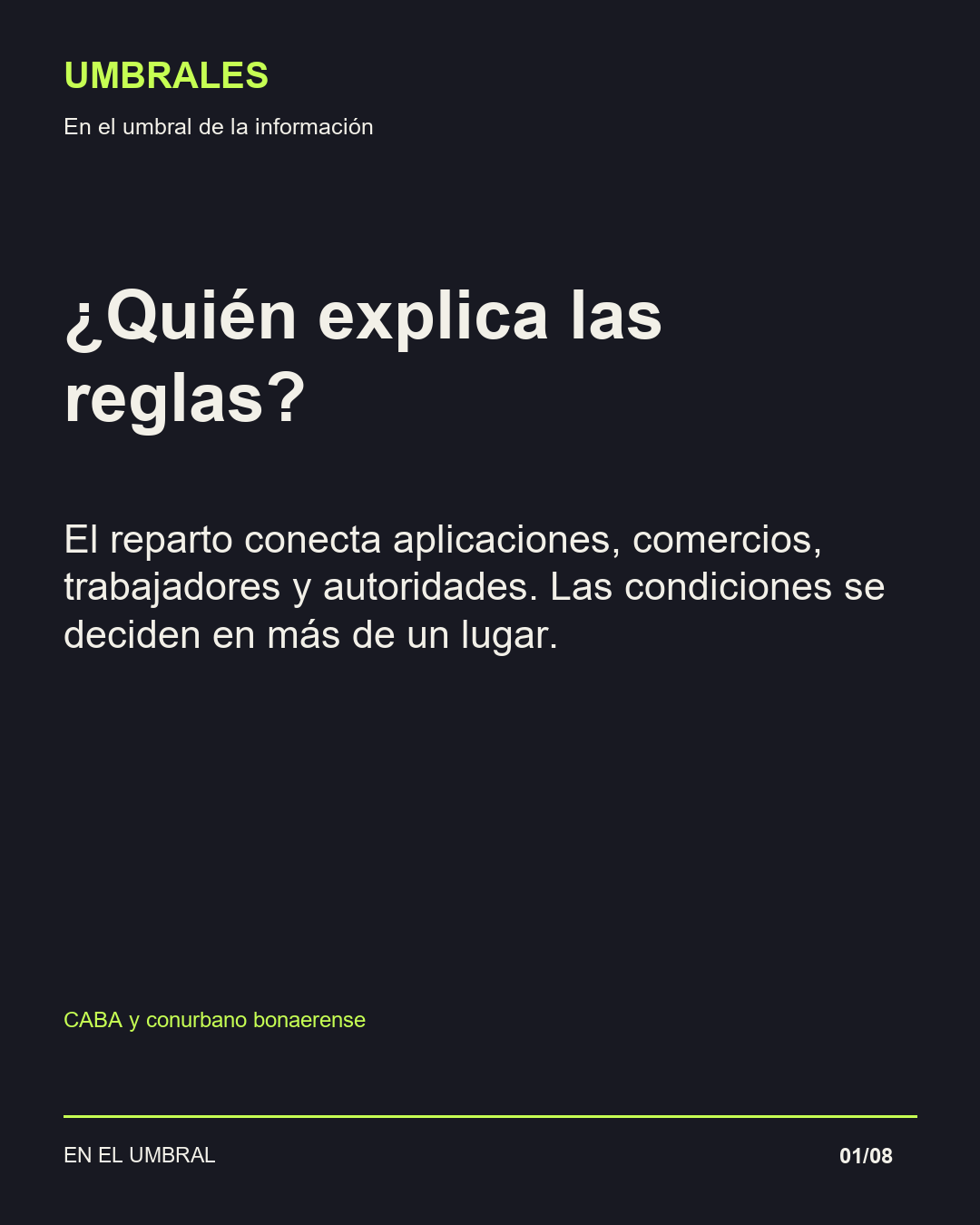 ¿Quién explica las reglas?: El reparto conecta aplicaciones, comercios, trabajadores y autoridades. Las condiciones se deciden en más de un lugar.
