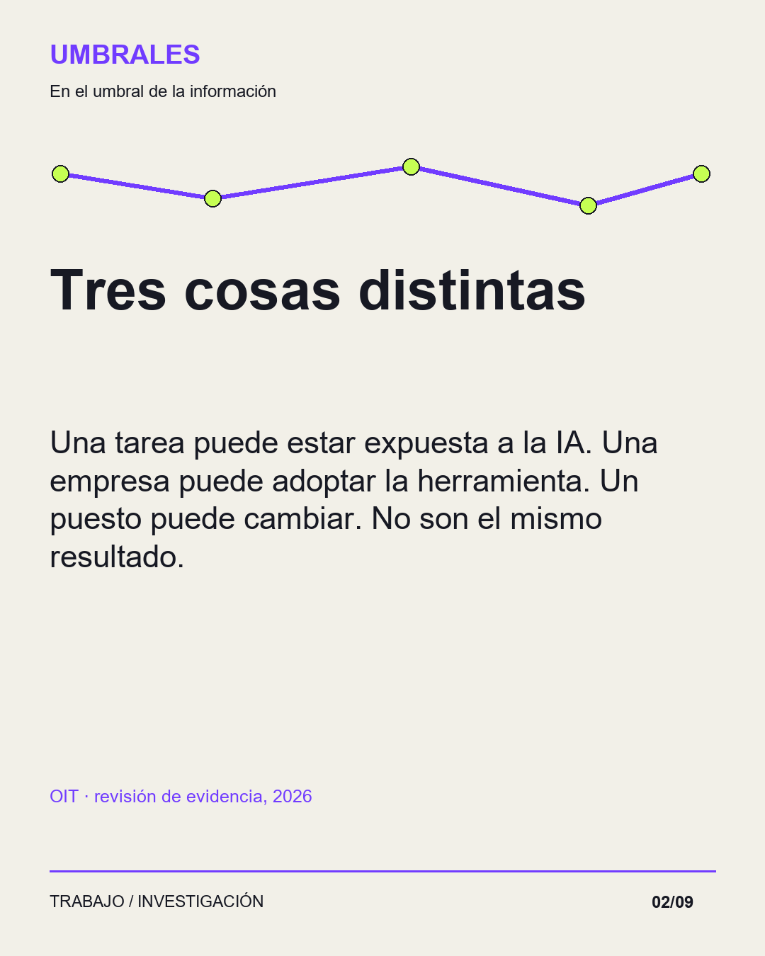 Exposición, adopción y resultados son etapas distintas